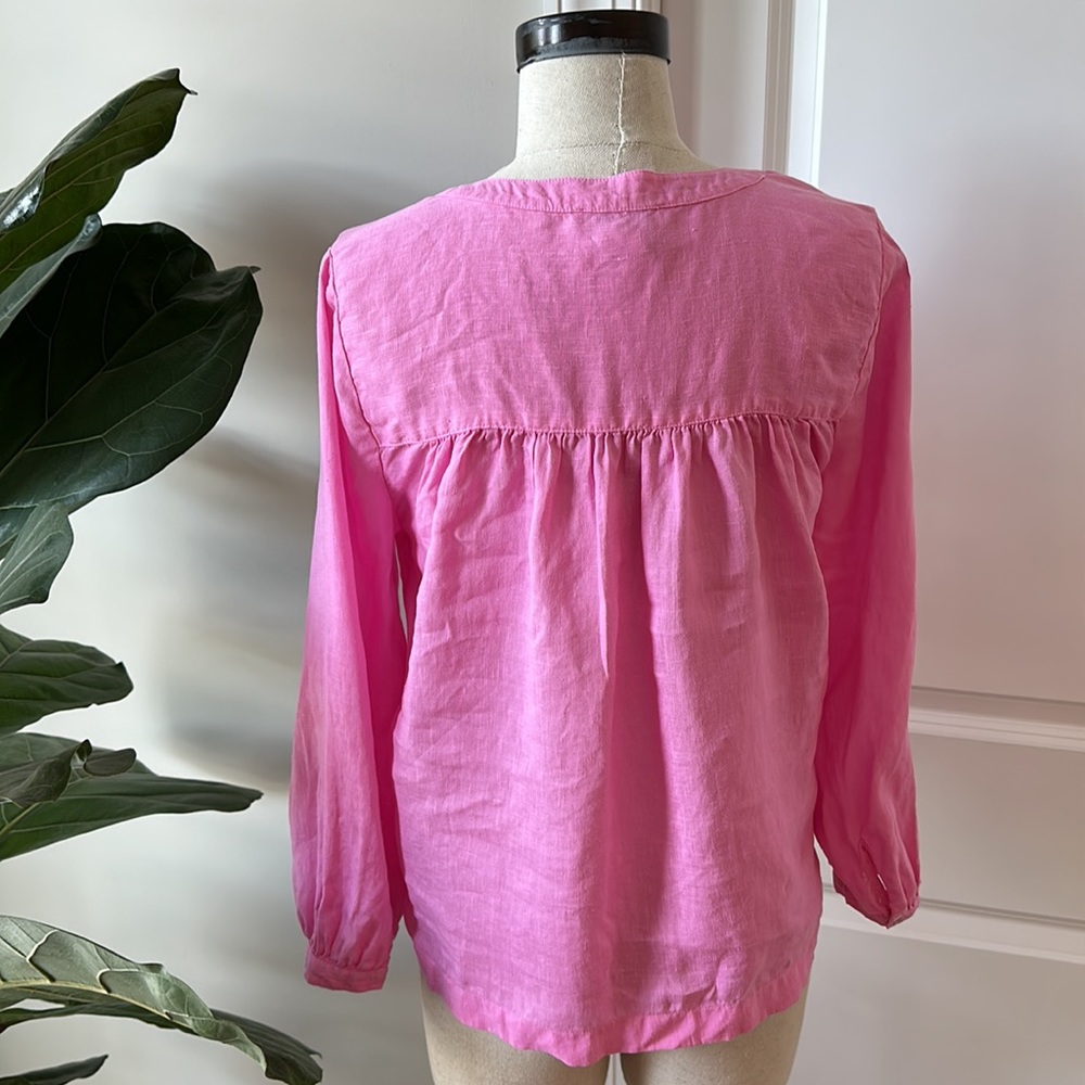 H by Halston 100% linen top size extra small natural fibers